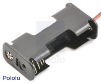 2-AA Battery Holder, Back-to-Back