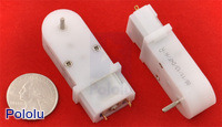 120:1 Mini Plastic Gearmotor 90-Degree 2mm Spline Output