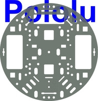 Pololu 5" Robot Chassis RRC04A Transparent Gray