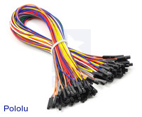 Premium Jumper Wire 50-Piece Rainbow Assortment F-F 12"