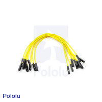 Premium Jumper Wire 10-Pack F-F 6" Yellow