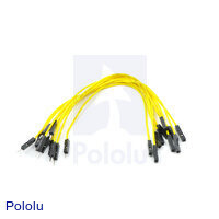 Premium Jumper Wire 10-Pack M-F 6" Yellow