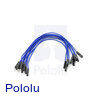 Premium Jumper Wire 10-Pack M-F 6" Blue