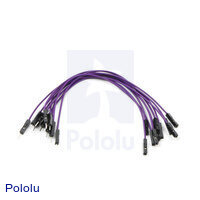 Premium Jumper Wire 10-Pack M-F 6" Purple