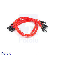 Premium Jumper Wire 10-Pack F-F 12" Red