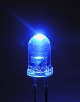 Blue LED (pair) T1 3/4 4000 mcd