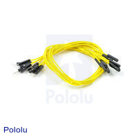 Premium Jumper Wire 10-Pack M-F 12" Yellow