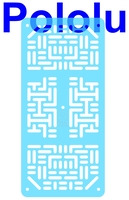 Pololu RP5/Rover 5 Expansion Plate RRC07A (Narrow) Transparent Light-Blue