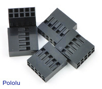 0.1" (2.54mm) Crimp Connector Housing: 2x5-Pin 5-Pack