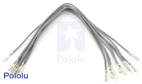 Wires with Pre-crimped Terminals 10-Pack F-F 6" Gray