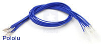 Wires with Pre-crimped Terminals 10-Pack M-F 12" Blue