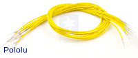 Wires with Pre-crimped Terminals 10-Pack M-M 12" Yellow