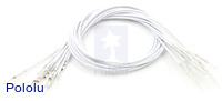 Wires with Pre-crimped Terminals 10-Pack M-M 12" White