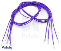 Wires with Pre-crimped Terminals 5-Pack F-F 24" Purple