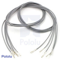 Wires with Pre-crimped Terminals 5-Pack F-F 24" Gray
