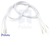 Wires with Pre-crimped Terminals 5-Pack F-F 24" White