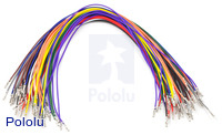 Wires with Pre-crimped Terminals 50-Piece Rainbow Assortment F-F 12"