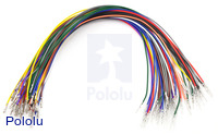 Wires with Pre-crimped Terminals 50-Piece Rainbow Assortment M-F 12"