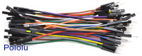 Premium Jumper Wire 50-Piece Rainbow Assortment M-F 3"