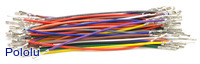Wires with Pre-crimped Terminals 50-Piece Rainbow Assortment F-F 3"