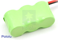 Rechargeable NiMH Battery Pack: 3.6 V, 150 mAh, 3x1 1/3-AAA Cells