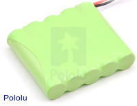 Rechargeable NiMH Battery Pack: 6.0 V, 700 mAh, 5x1 AAA Cells, XH Connector