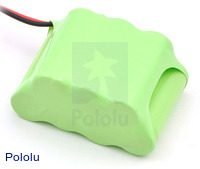 Rechargeable NiMH Battery Pack: 8.4 V, 350 mAh, 4+3 2/3-AAA Cells
