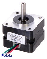Stepper Motor: Bipolar, 200 Steps/Rev, 35×26mm, 7.4V, 0.28 A/Phase