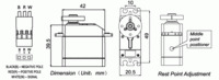 Dimensions of the SpringRC SM-S4303R continuous rotation servo.