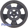 Solarbotics GMPW-B BLACK Wheel with Encoder Stripes, Silicone Tire