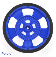 Solarbotics GMPW-LB BLUE Wheel with Encoder Stripes, Silicone Tire
