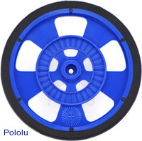 Solarbotics SW-LB BLUE Servo Wheel with Encoder Stripes, Silicone Tire