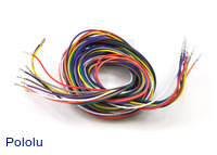 Wires with Pre-crimped Terminals 10-Piece Rainbow Assortment M-F 60"
