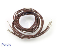 Wires with Pre-crimped Terminals 5-Pack F-F 36" Brown