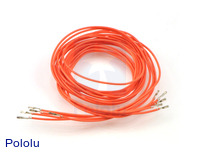 Wires with Pre-crimped Terminals 5-Pack F-F 36" Orange