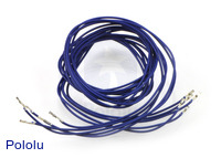 Wires with Pre-crimped Terminals 5-Pack F-F 36" Blue