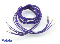 Wires with Pre-crimped Terminals 5-Pack F-F 36" Purple