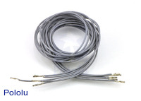 Wires with Pre-crimped Terminals 5-Pack F-F 36" Gray