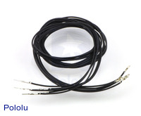 Wires with Pre-crimped Terminals 5-Pack M-F 36" Black