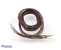 Wires with Pre-crimped Terminals 5-Pack M-F 36" Brown