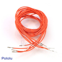 Wires with Pre-crimped Terminals 5-Pack M-F 36" Orange
