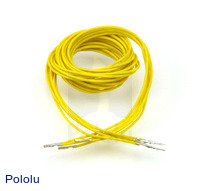 Wires with Pre-crimped Terminals 5-Pack M-F 36" Yellow