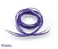 Wires with Pre-crimped Terminals 5-Pack M-F 36" Purple