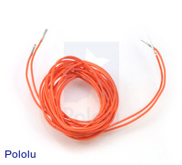 Wires with Pre-crimped Terminals 2-Pack M-F 60" Orange