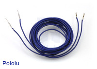 Wires with Pre-crimped Terminals 2-Pack M-F 60" Blue