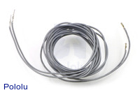 Wires with Pre-crimped Terminals 2-Pack M-F 60" Gray