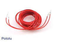 Wires with Pre-crimped Terminals 2-Pack M-M 60" Red