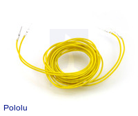 Wires with Pre-crimped Terminals 2-Pack M-M 60" Yellow