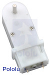 120:1 Mini Plastic Gearmotor 90-Degree 3mm D-Shaft Output