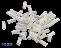 Nylon Spacer: 8mm Length, 4mm OD, 2.7mm ID (50-Pack)